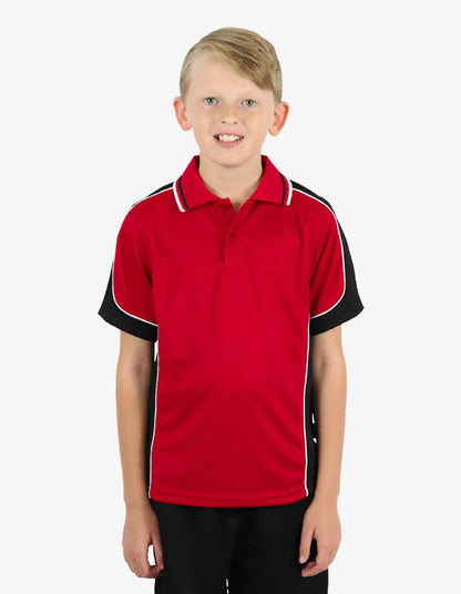Be Seen Kids Polo Shirt With Striped Collar (BSP16K)