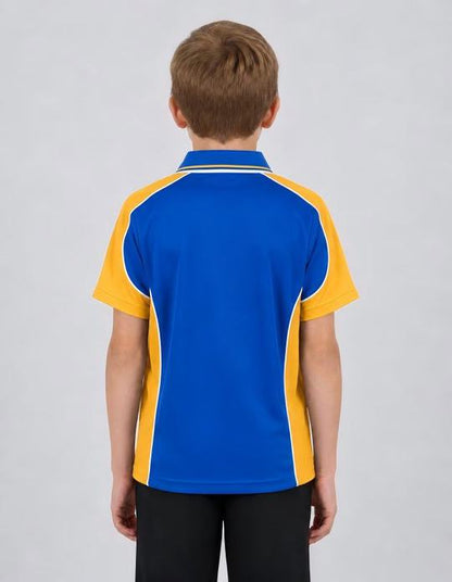 Be Seen Kids Polo Shirt With Striped Collar (BSP16K)