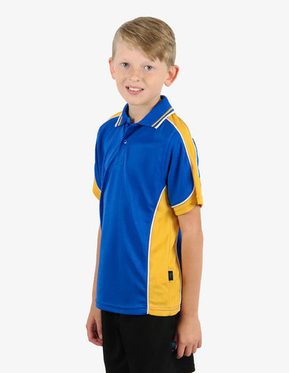 Be Seen Kids Polo Shirt With Striped Collar (BSP16K)
