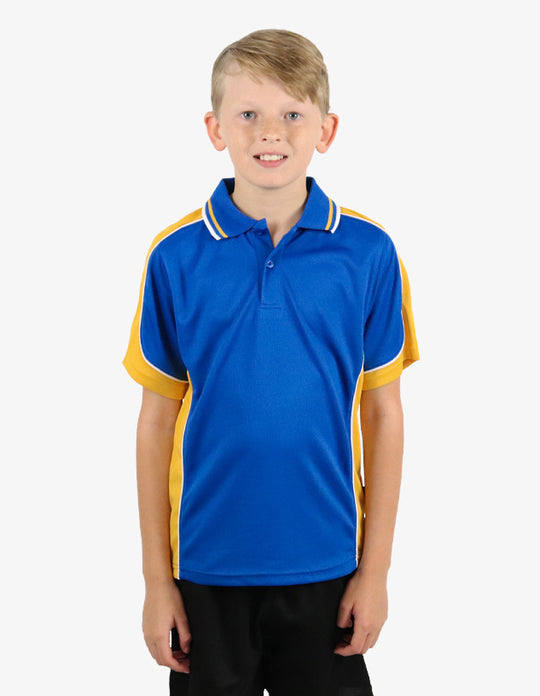 Be Seen Kids Polo Shirt With Striped Collar (BSP16K)