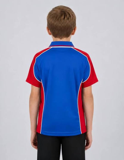 Be Seen Kids Polo Shirt With Striped Collar (BSP16K)