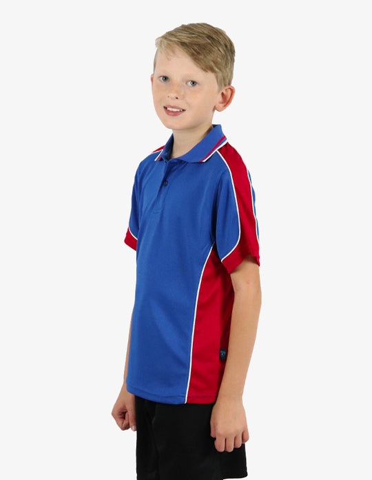 Be Seen Kids Polo Shirt With Striped Collar (BSP16K)