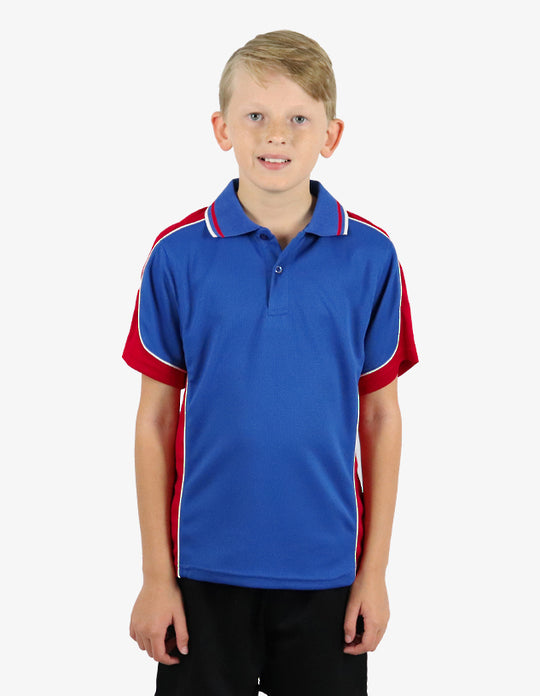 Be Seen Kids Polo Shirt With Striped Collar (BSP16K)