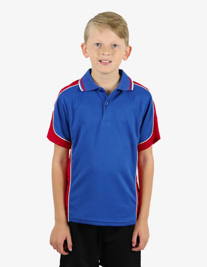 Be Seen Kids Polo Shirt With Striped Collar (BSP16K)