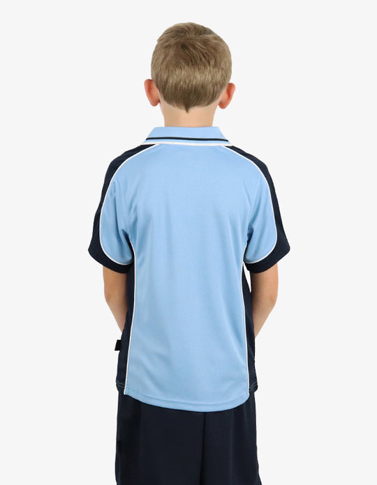 Be Seen Kids Polo Shirt With Striped Collar (BSP16K)