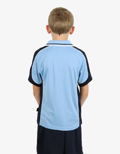 Be Seen Kids Polo Shirt With Striped Collar (BSP16K)