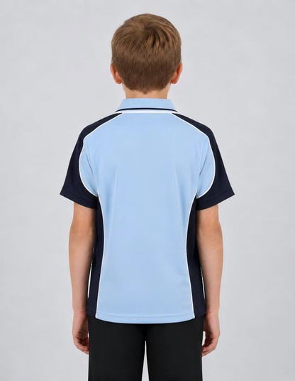 Be Seen Kids Polo Shirt With Striped Collar (BSP16K)