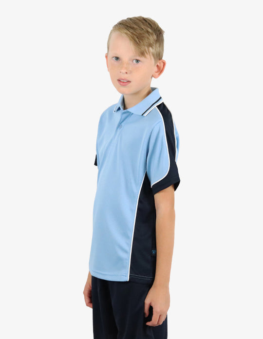 Be Seen Kids Polo Shirt With Striped Collar (BSP16K)