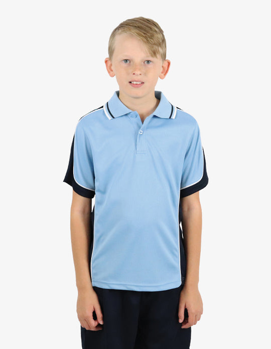 Be Seen Kids Polo Shirt With Striped Collar (BSP16K)