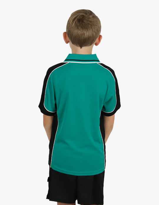 Be Seen Kids Polo Shirt With Striped Collar (BSP16K)