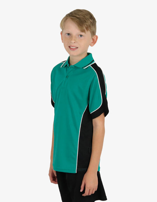 Be Seen Kids Polo Shirt With Striped Collar (BSP16K)