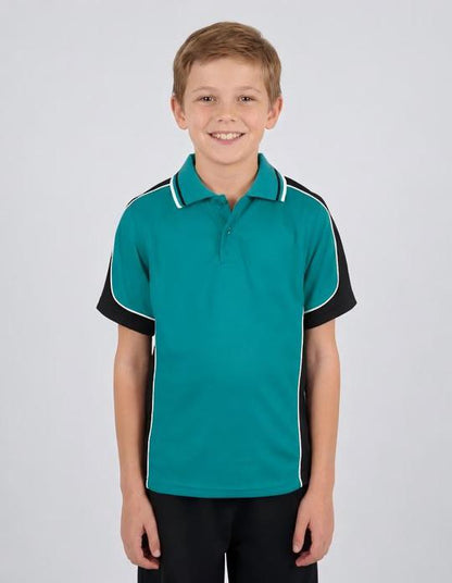 Be Seen Kids Polo Shirt With Striped Collar (BSP16K)