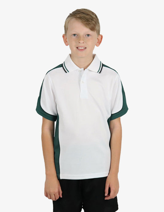 Be Seen Kids Polo Shirt With Striped Collar 5th( 9 White Color ) (BSP16K)