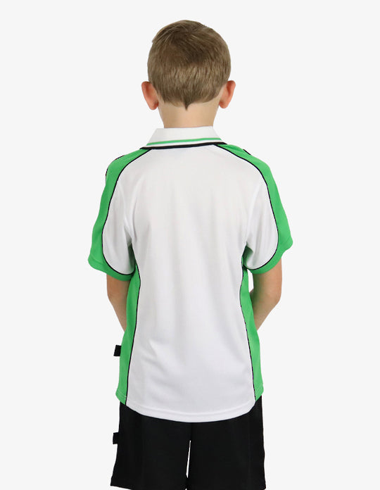 Be Seen Kids Polo Shirt With Striped Collar (BSP16K)-Clearance