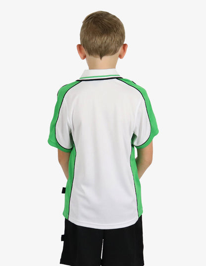 Be Seen Kids Polo Shirt With Striped Collar (BSP16K)-Clearance