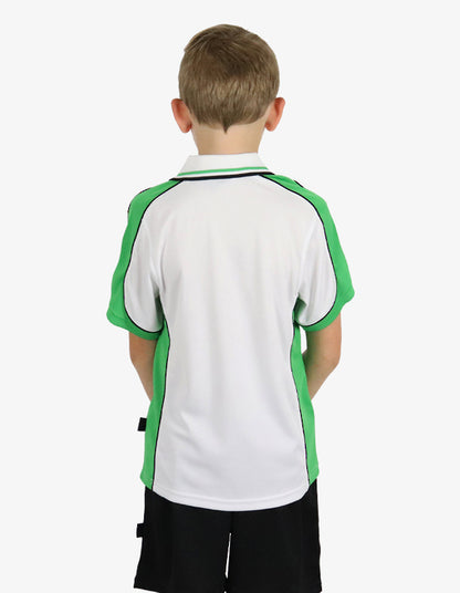 Be Seen Kids Polo Shirt With Striped Collar 5th( 9 White Color ) (BSP16K)