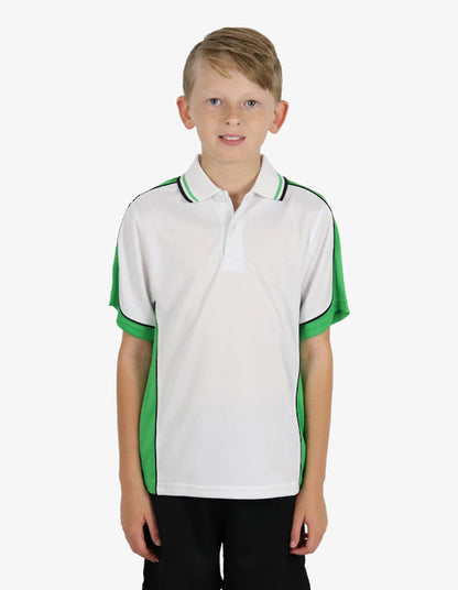 Be Seen Kids Polo Shirt With Striped Collar (BSP16K)-Clearance