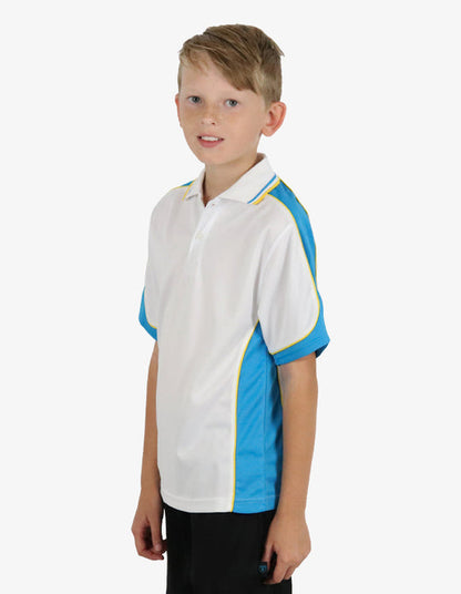 Be Seen Kids Polo Shirt With Striped Collar (BSP16K)