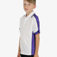 Be Seen Kids Polo Shirt With Striped Collar 5th( 9 White Color ) (BSP16K)