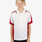 Be Seen Kids Polo Shirt With Striped Collar 5th( 9 White Color ) (BSP16K)