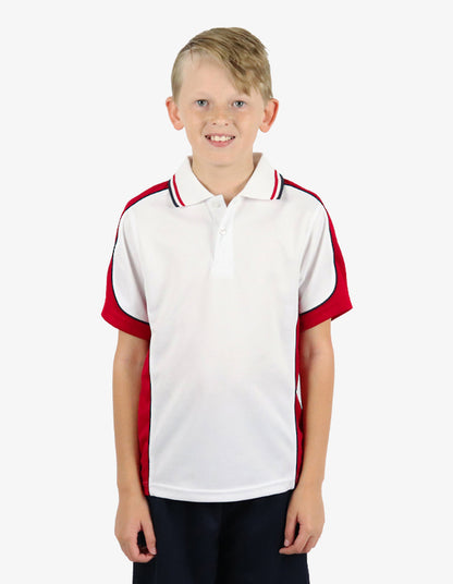 Be Seen Kids Polo Shirt With Striped Collar 5th( 9 White Color ) (BSP16K)