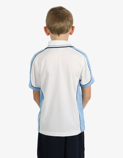 Be Seen Kids Polo Shirt With Striped Collar (BSP16K)-Clearance