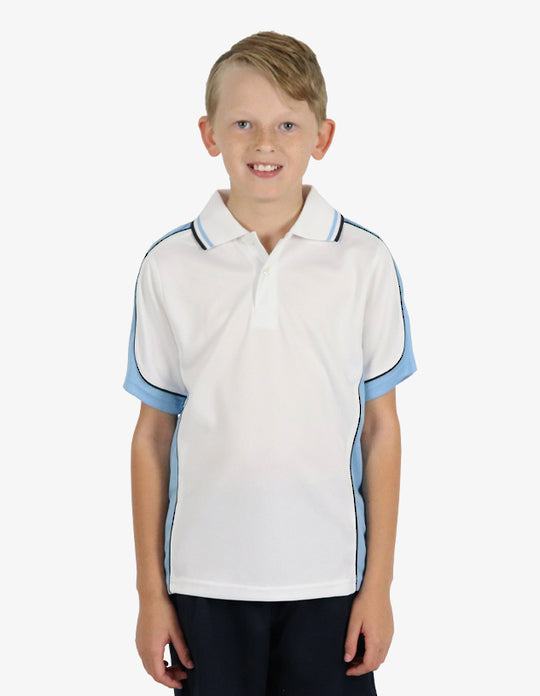 Be Seen Kids Polo Shirt With Striped Collar (BSP16K)-Clearance