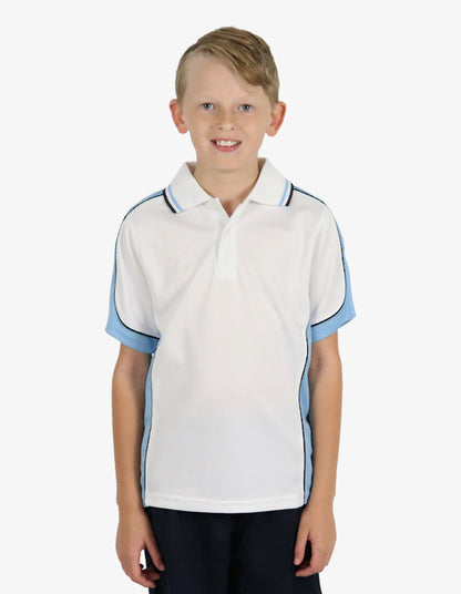 Be Seen Kids Polo Shirt With Striped Collar (BSP16K)-Clearance