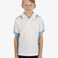 Be Seen Kids Polo Shirt With Striped Collar 5th( 9 White Color ) (BSP16K)