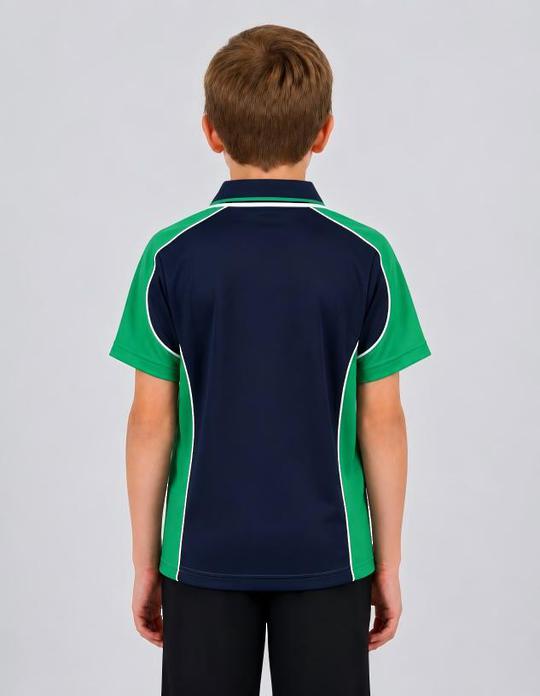 Be Seen Kids Polo Shirt With Striped Collar (BSP16K)