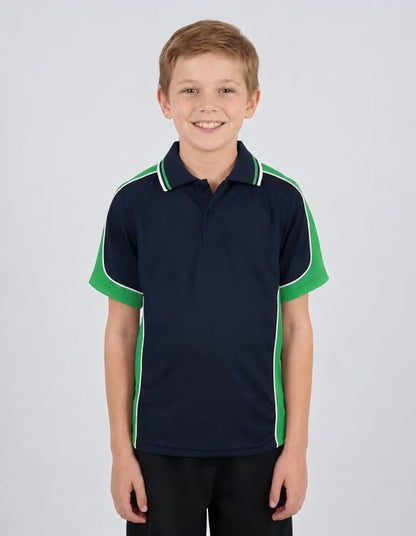 Be Seen Kids Polo Shirt With Striped Collar (BSP16K)