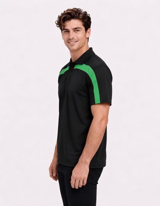 Be Seen Adults Polo Shirt With Contrast Side And Shoulder Panel (BSP2014)
