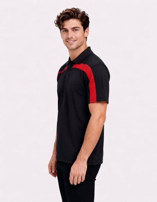 Be Seen Adults Polo Shirt With Contrast Side And Shoulder Panel (BSP2014)