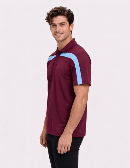 Be Seen Adults Polo Shirt With Contrast Side And Shoulder Panel (BSP2014)