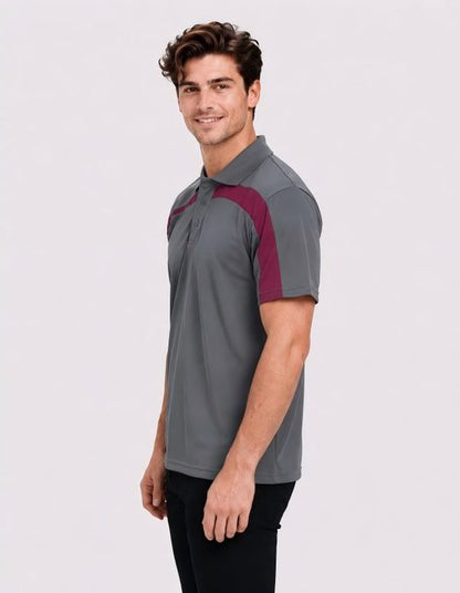 Be Seen Adults Polo Shirt With Contrast Side And Shoulder Panel (BSP2014)