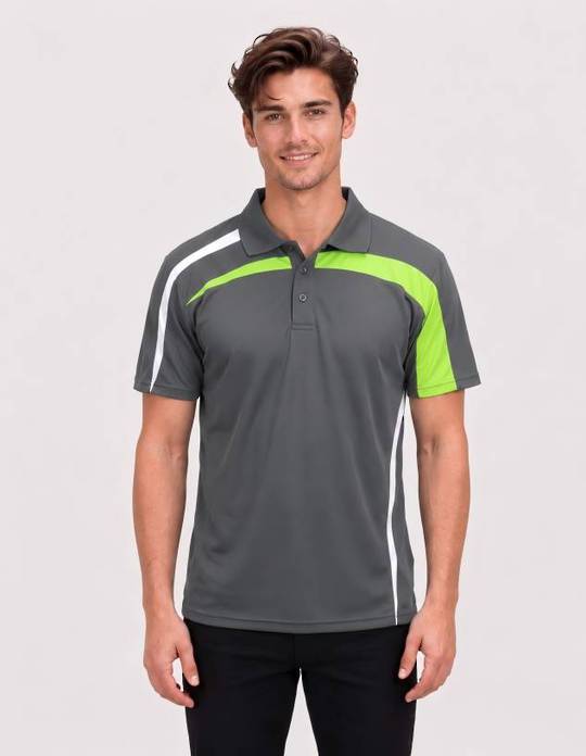 Be Seen Adults Polo Shirt With Contrast Side And Shoulder Panel (BSP2014)