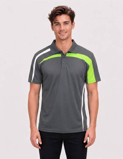 Be Seen Adults Polo Shirt With Contrast Side And Shoulder Panel (BSP2014)