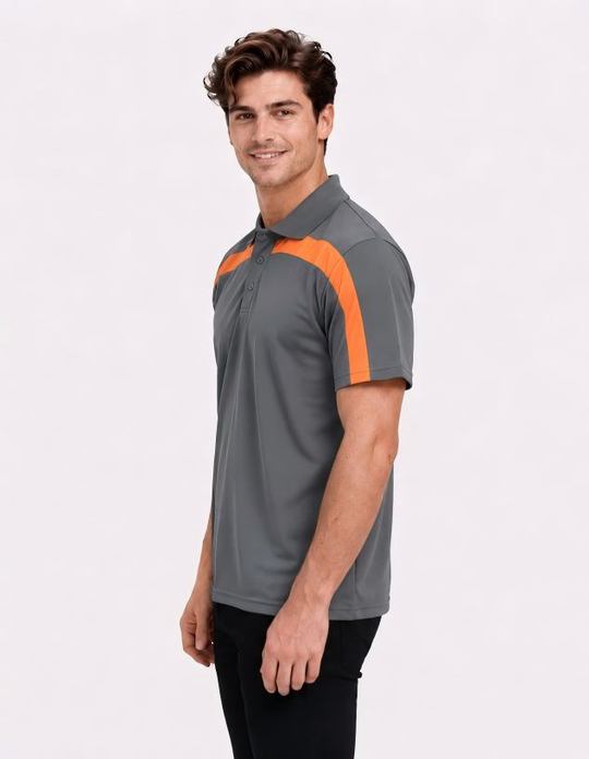 Be Seen Adults Polo Shirt With Contrast Side And Shoulder Panel (BSP2014)