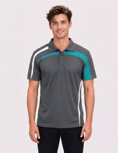 Be Seen Adults Polo Shirt With Contrast Side And Shoulder Panel (BSP2014)