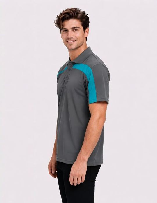 Be Seen Adults Polo Shirt With Contrast Side And Shoulder Panel (BSP2014)