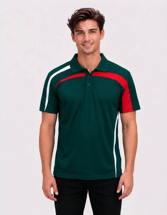 Be Seen Adults Polo Shirt With Contrast Side And Shoulder Panel (BSP2014)