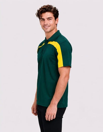 Be Seen Adults Polo Shirt With Contrast Side And Shoulder Panel (BSP2014)