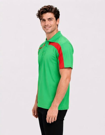 Be Seen Adults Polo Shirt With Contrast Side And Shoulder Panel (BSP2014)