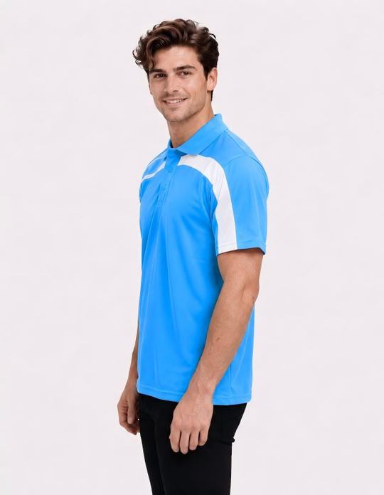 Be Seen Adults Polo Shirt With Contrast Side And Shoulder Panel (BSP2014)