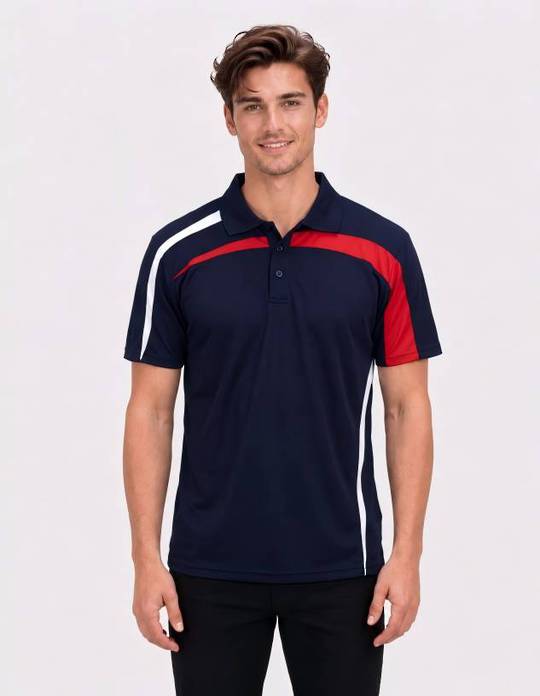 Be Seen Adults Polo Shirt With Contrast Side And Shoulder Panel (BSP2014)