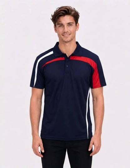 Be Seen Adults Polo Shirt With Contrast Side And Shoulder Panel (BSP2014)