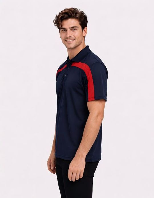 Be Seen Adults Polo Shirt With Contrast Side And Shoulder Panel (BSP2014)