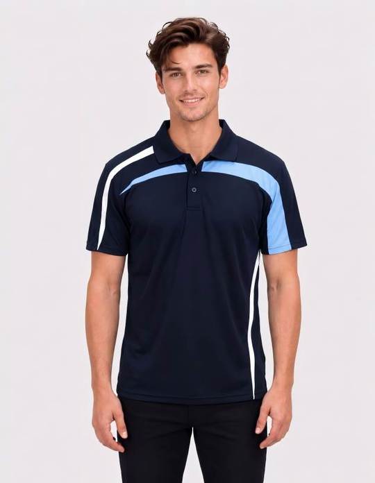 Be Seen Adults Polo Shirt With Contrast Side And Shoulder Panel (BSP2014)