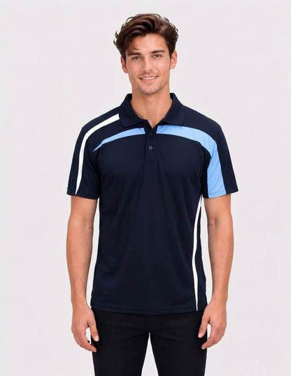Be Seen Adults Polo Shirt With Contrast Side And Shoulder Panel (BSP2014)
