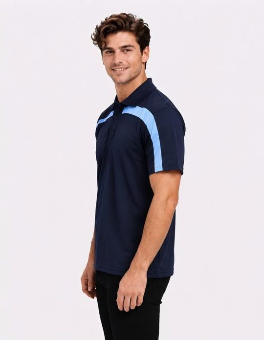 Be Seen Adults Polo Shirt With Contrast Side And Shoulder Panel (BSP2014)